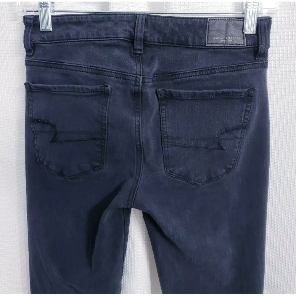 American Eagle Hi-Rise Jegging Black Super Stretch Women's size 0 Regular - Picture 5 of 8